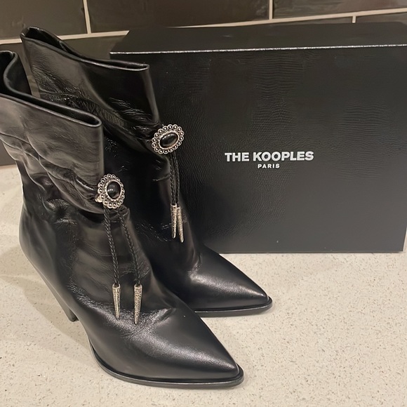 The Kooples, black, size 39 mid high western boots. - Picture 4 of 6